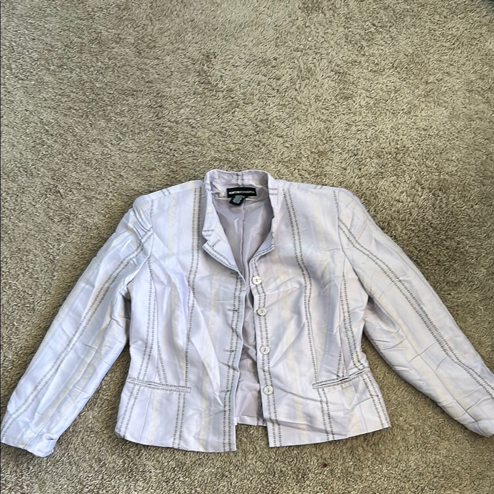 Norton McNaughton Purple Cream Blazer Lightweight Structured Design